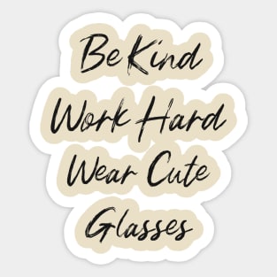 Wear Cute Glasses Sticker